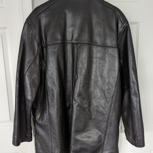 Andrew Marc 100% Genuine Leather Coat Black - Picture 1 of 5